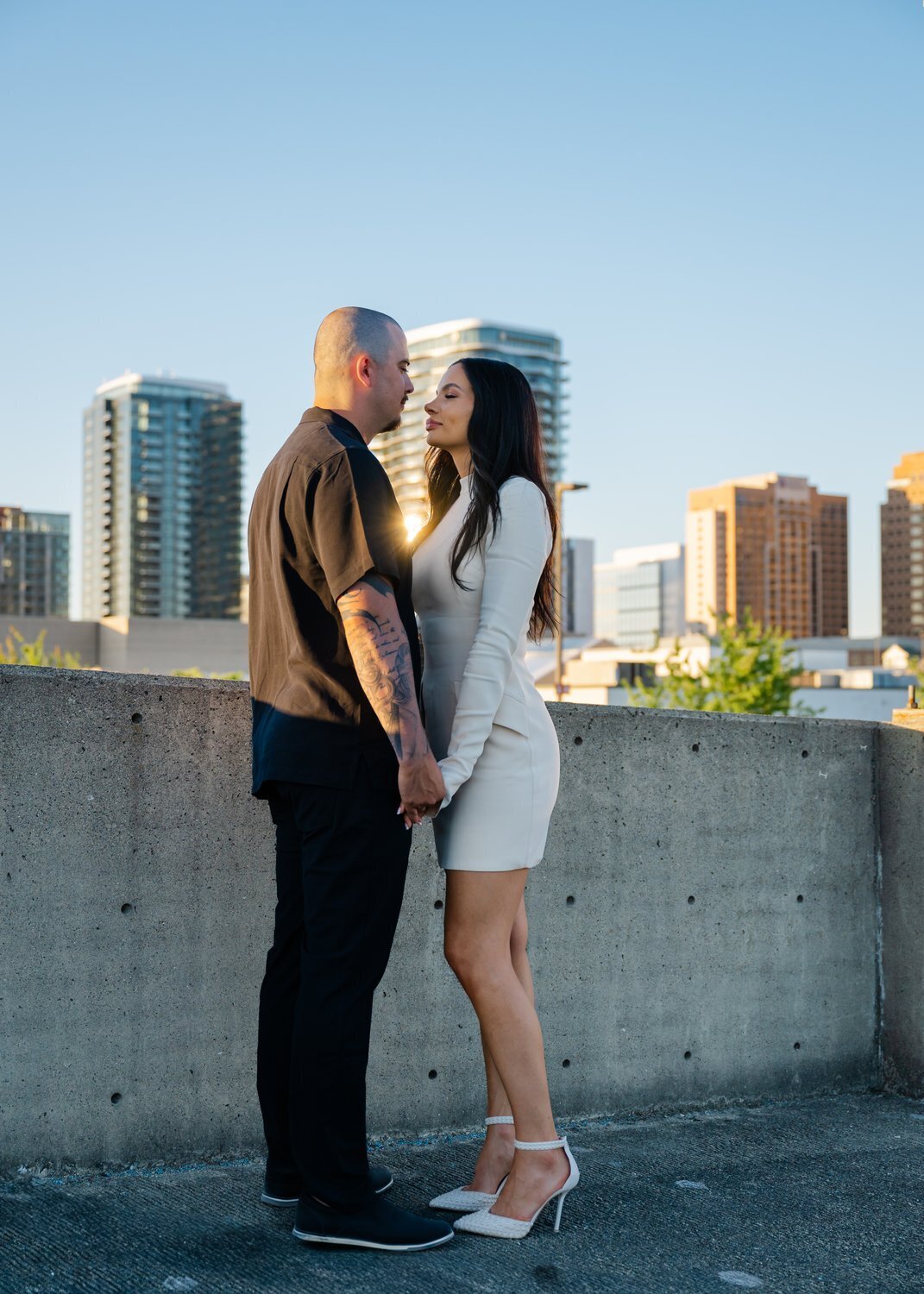 bellevue rooftop city engagement