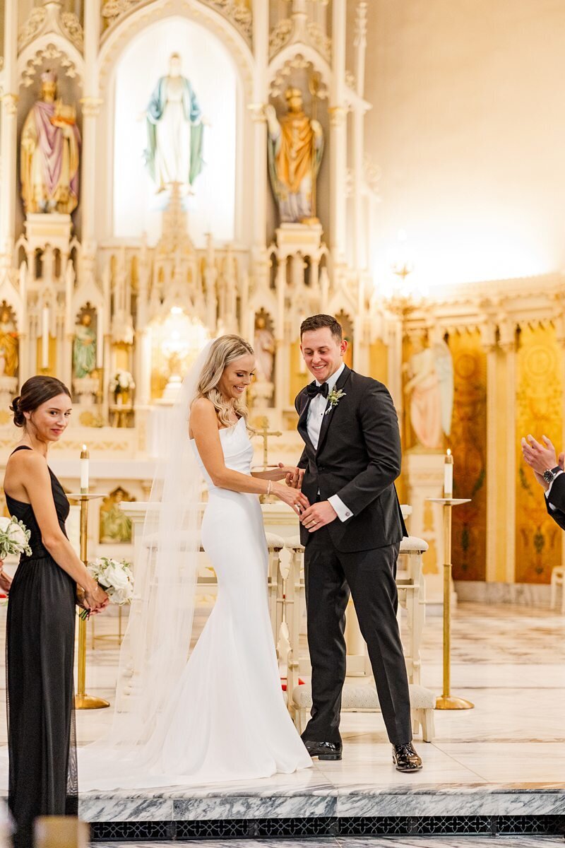 Wedding Ceremony at St. Mary’s in Evansville125