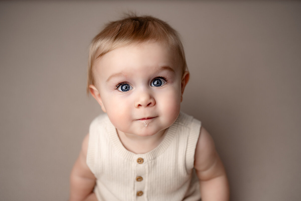 Lansing Toddler Photography Baby Drooling by For The Love Of Photography.