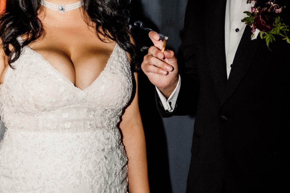 Archer Inspired Photography - Christina and Jake Wedding - Smog Shoppe Los Angeles - Night Flash Couple Photos-25