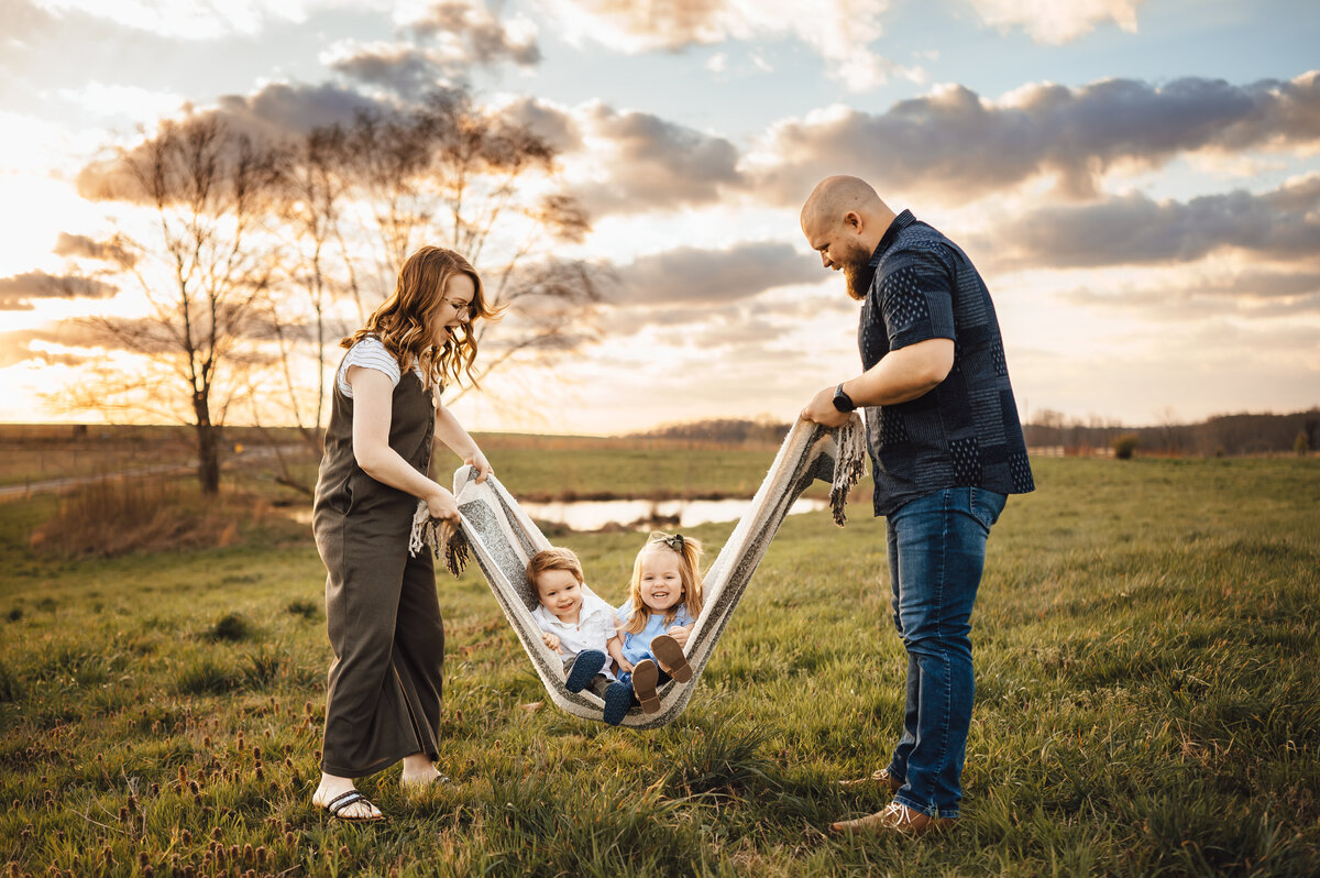 Family at sunset. Family photographer bowling green kentucky. Brownsville KY  photographer.