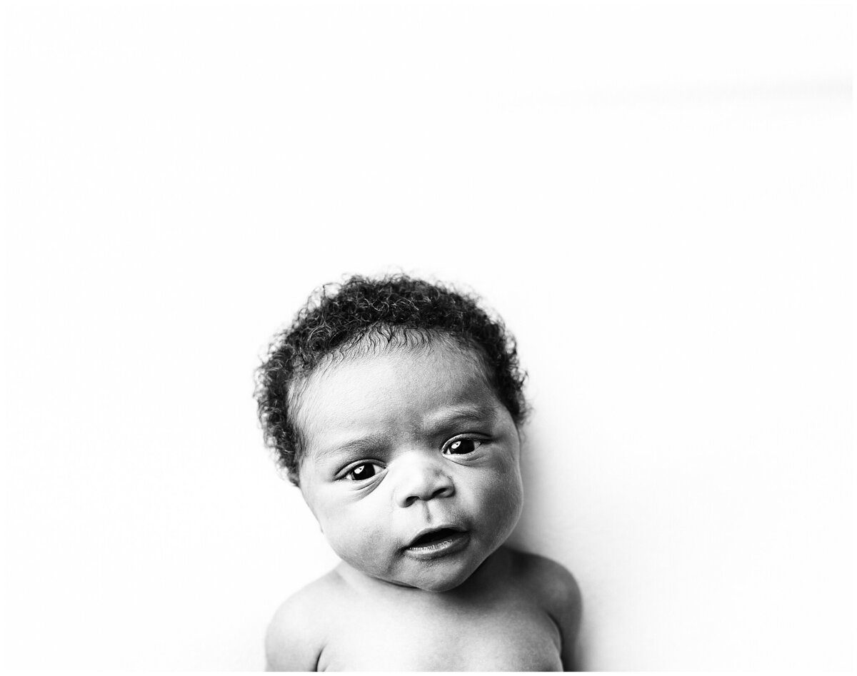 Black and white newborn session brooklyn new york.