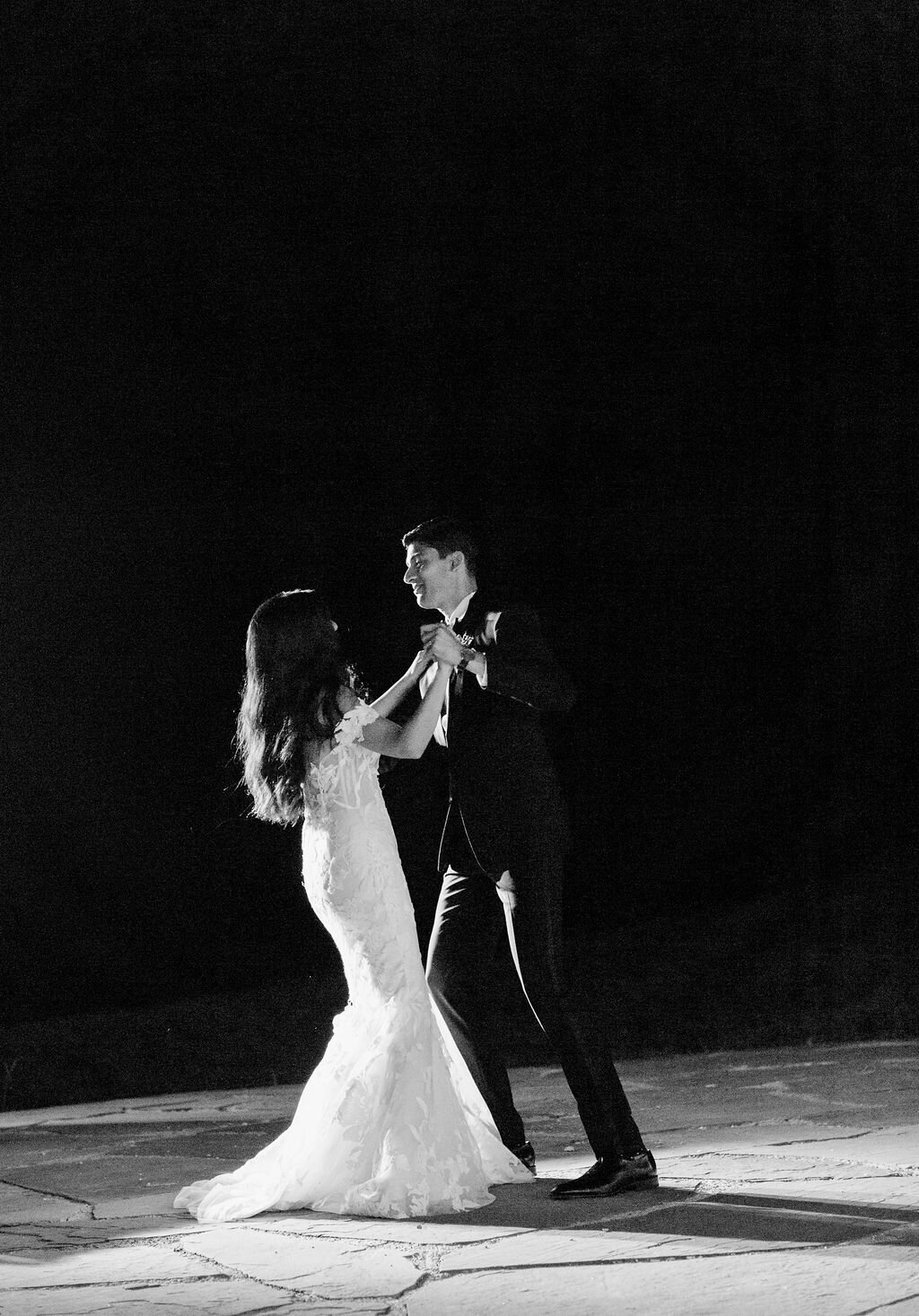 bride and groom first dance