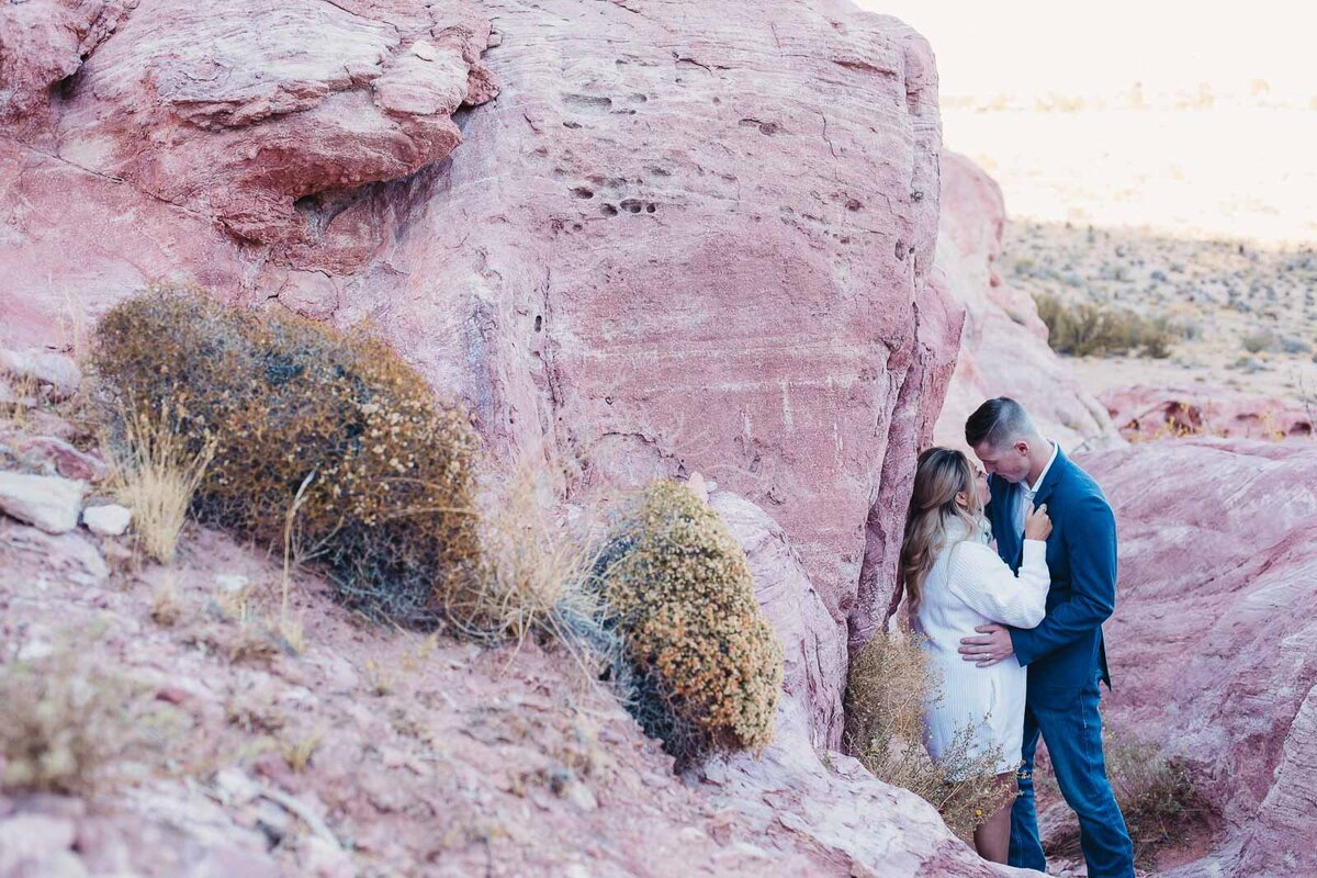 Engagement photos at Red Rock National Park Nevada
