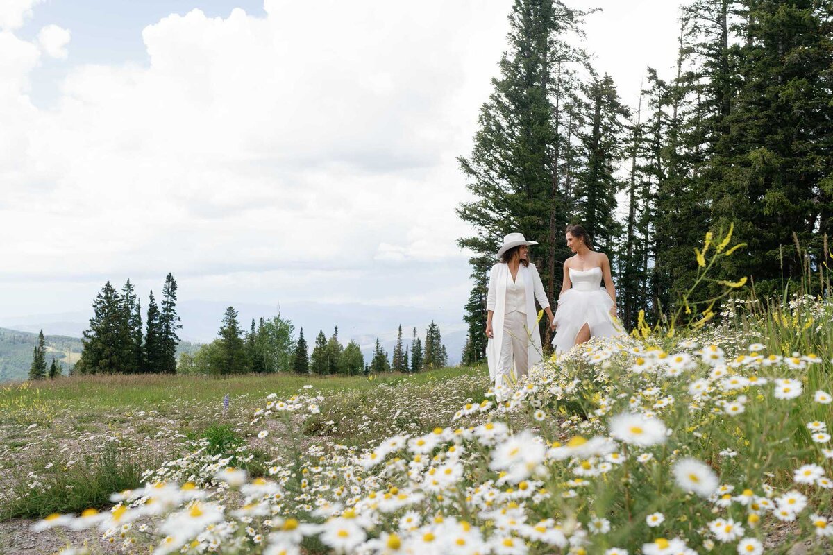 3a Two Brides Beaver Creek Colorado Mountain Wedding by GoBella.com @gobella 21