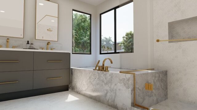 Beautiful Modern Marble Bathroom