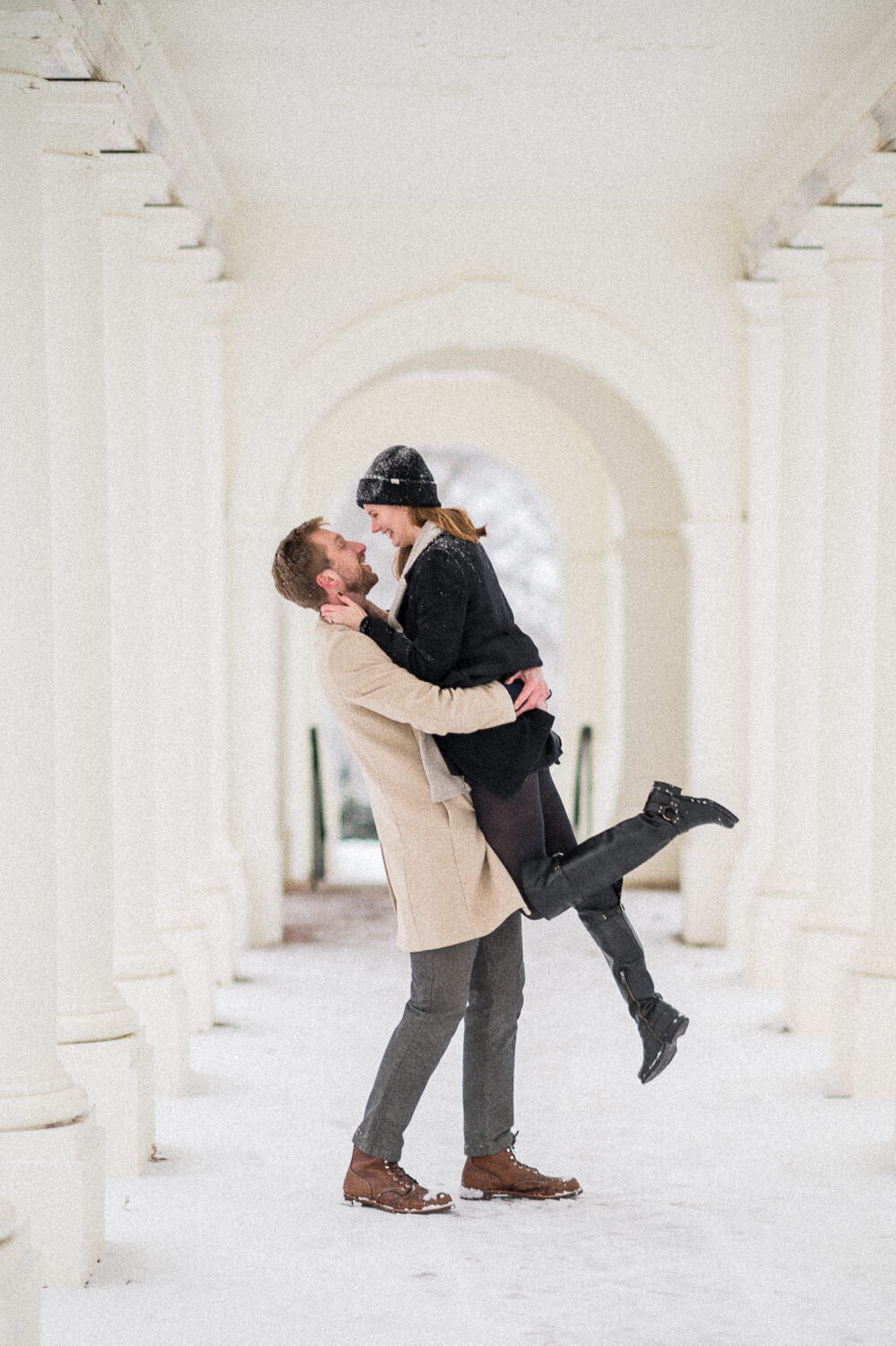 Snowy Charlottesville Engagement - Hunter and Sarah Photography-15