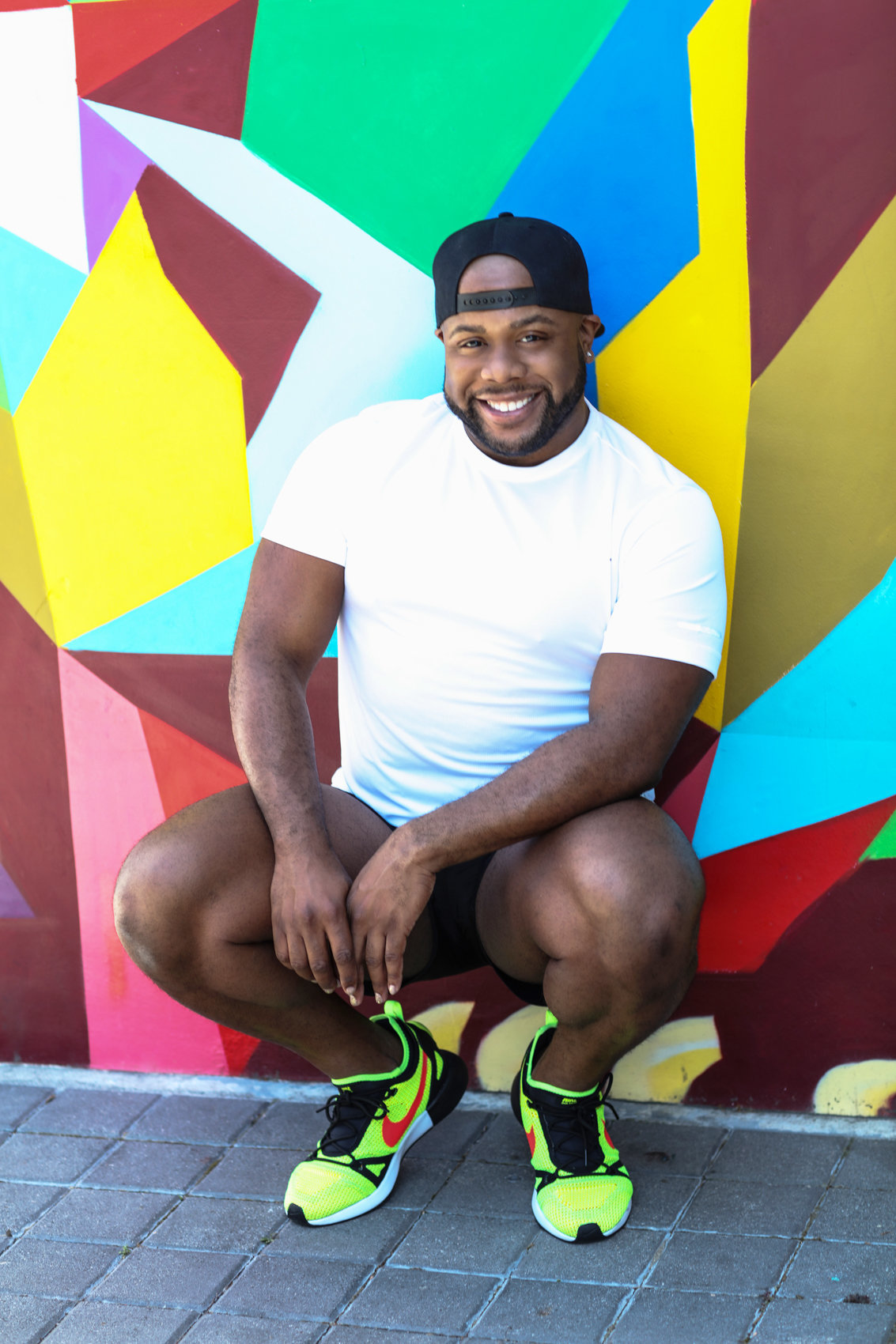 Fitness Photos with a Dynamic Colorful Wall in Santana Row, San Jose Soul Cycle