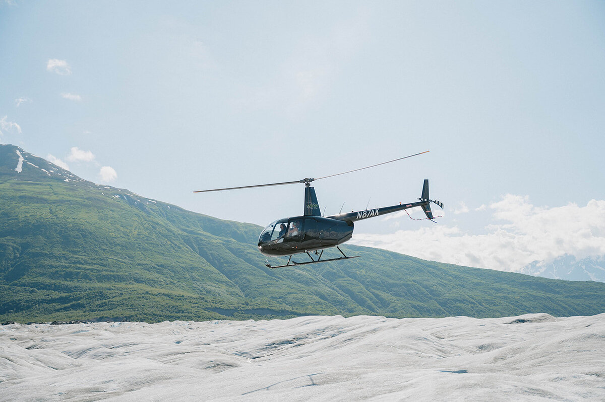 the helicopter take off