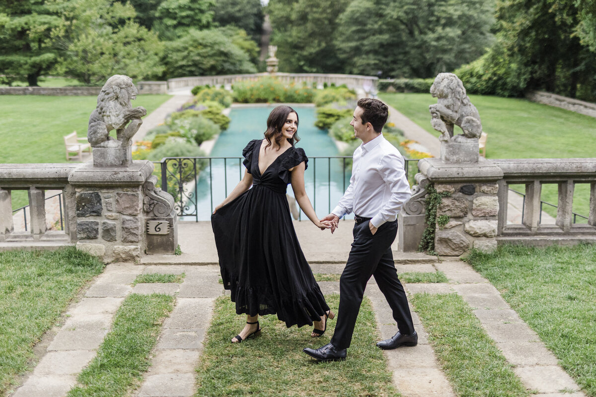 Engagement photos at Cranbrook House and Gardens