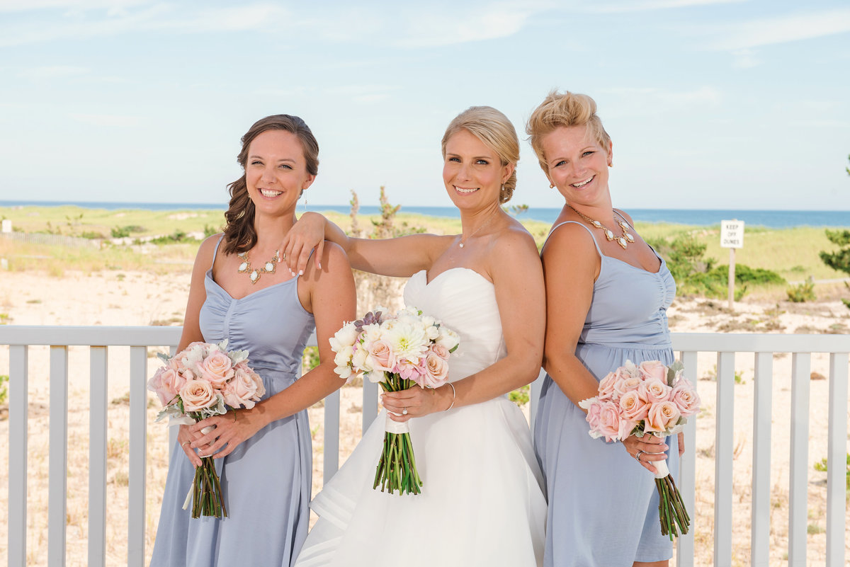 Bride and her bridesmaids