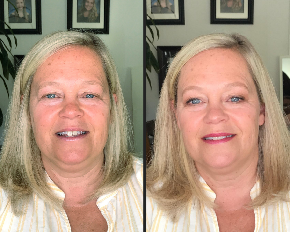 before and after makeup  - mother of the bride
