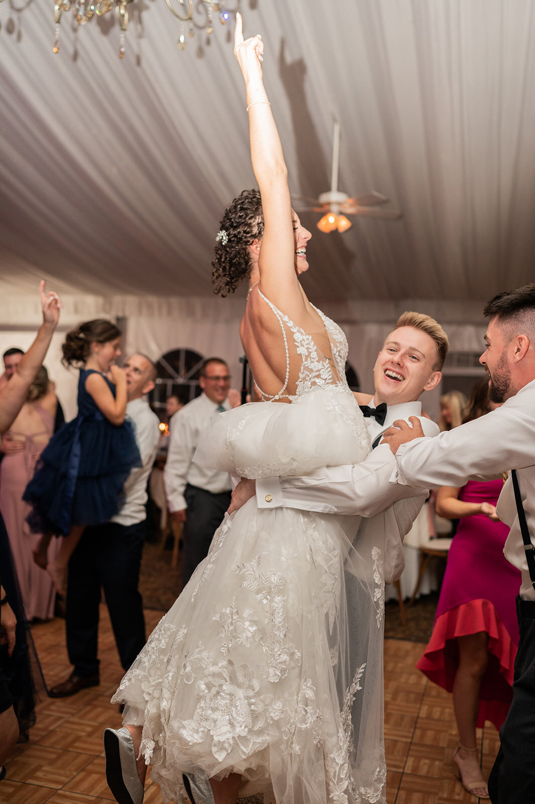 fun moments during a reception