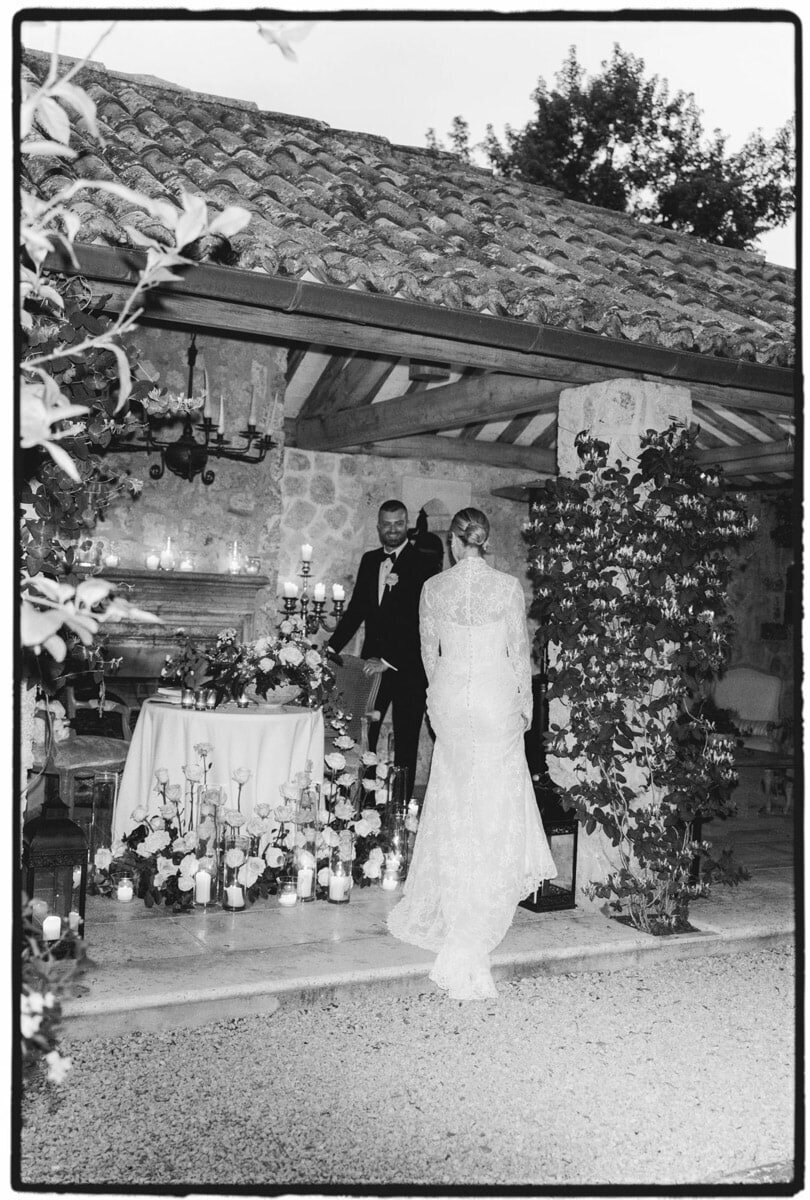 Private intimate dinner at the Saporium during a Borgo Santo Pietro wedding in Tuscany