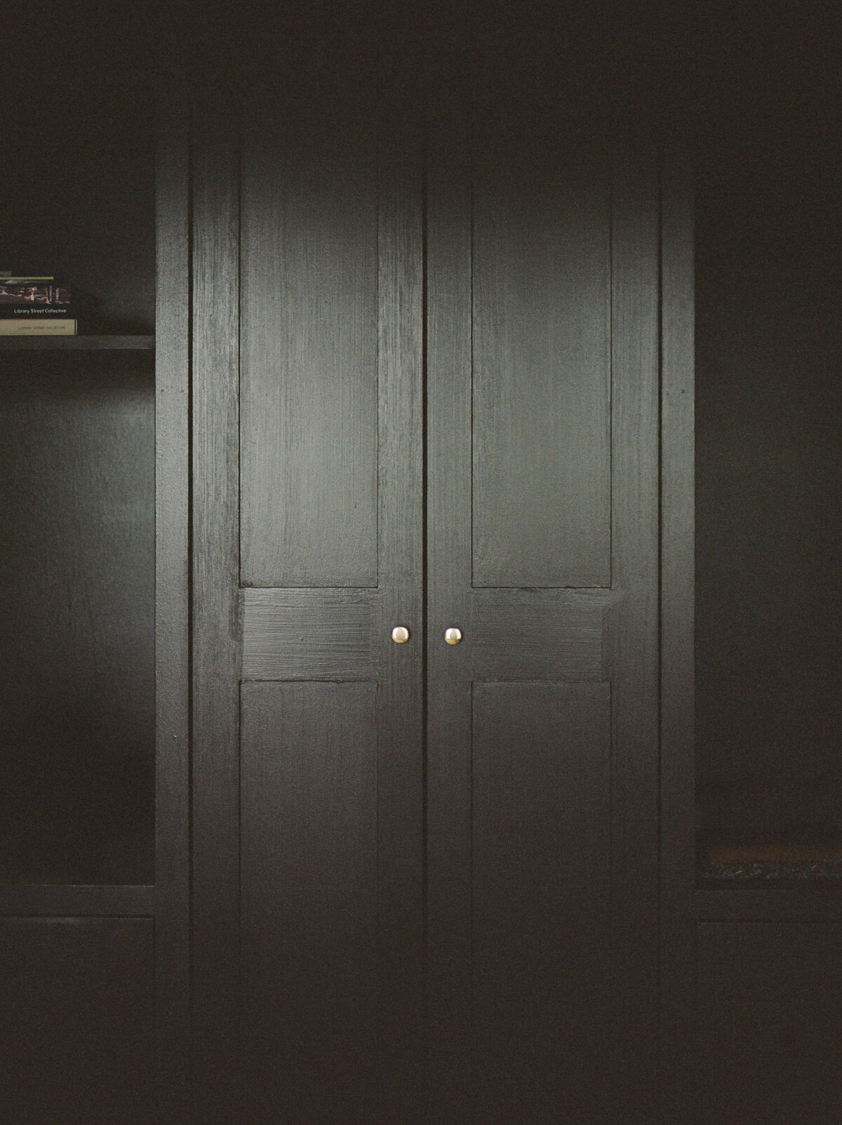 mahogany wood cabinets, interior design of ALEO Detroit branding photo, custom stock