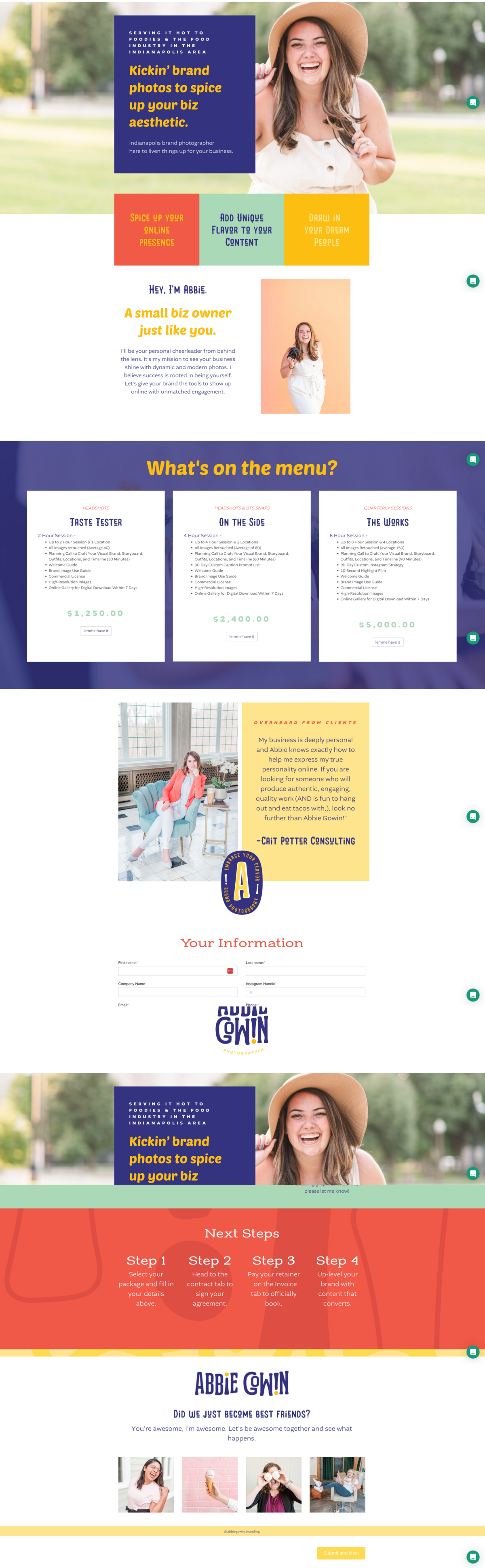 Dubsado Proposal Branding Photographer