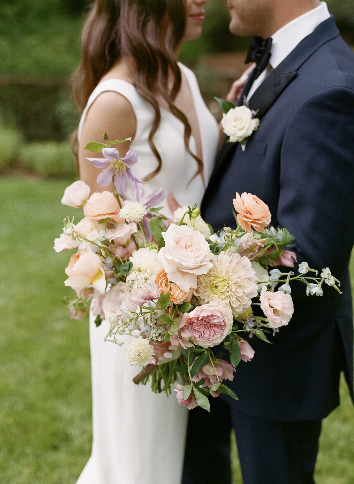 Tented Colorado Wedding Flowers Closeup