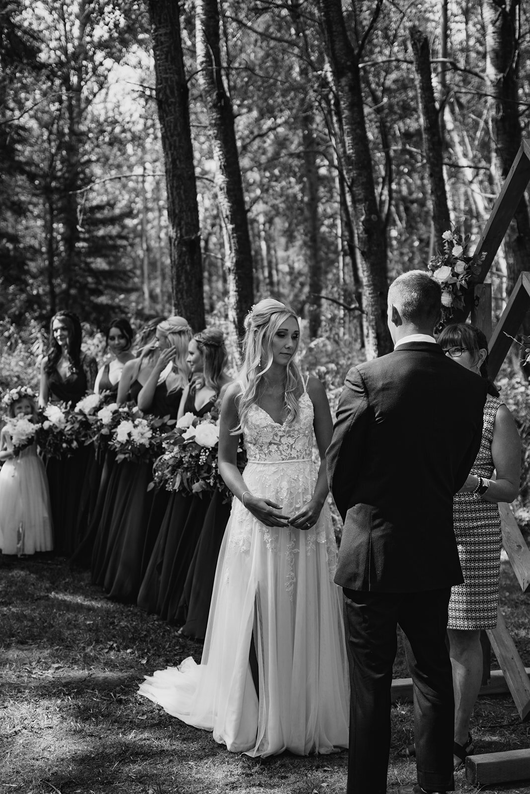 black and white wedding photographer alberta