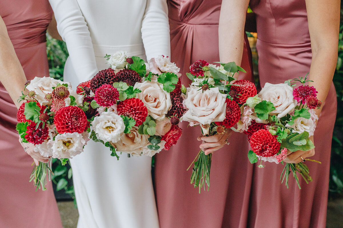 close up of flowers, bridal bouquets by Lucy's Flowers NYC