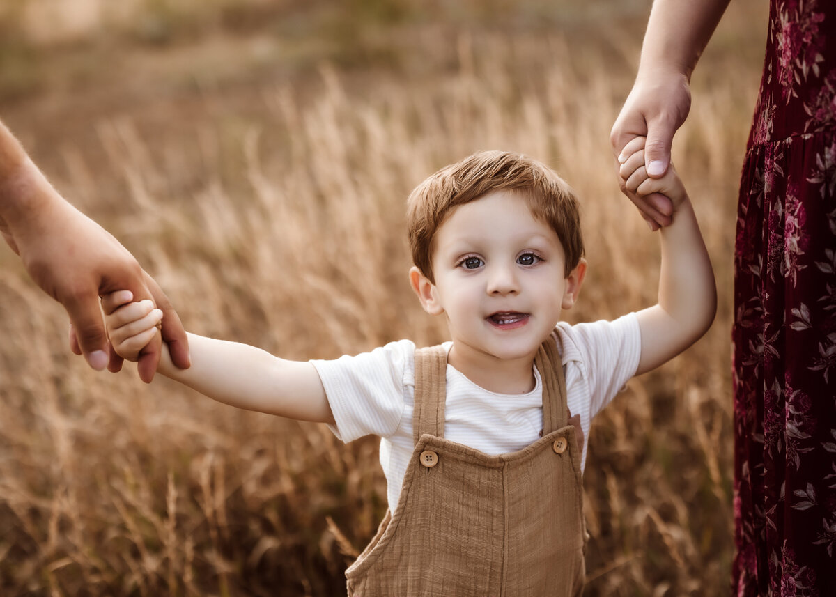 Fun family photography session at sunset in Denver Colorado
