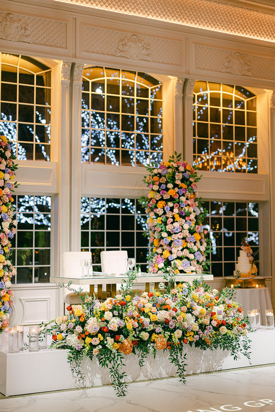 The Estate at Florentine Gardens, Colorful wedding florals, NJ wedding venue, NJ wedding reception, Luxury wedding