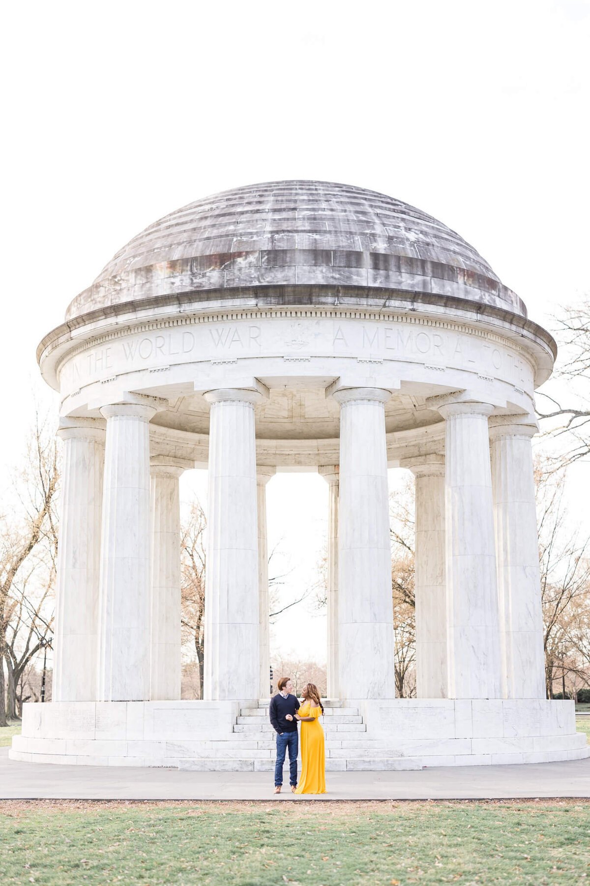 engagement-photography-session-lincoln-memorial-DC-WAR-MEMORIAL-WW2-MEMORIAL-LIGHT-AIRY-interatial-couple-black-woman-white-man-24