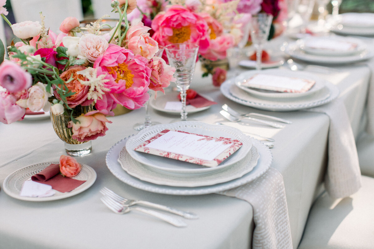 Pink Table Setting