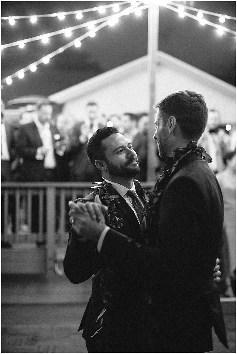 Black and White Wedding Photos First Dance Gay Wedding © Bonnie Sen Photography