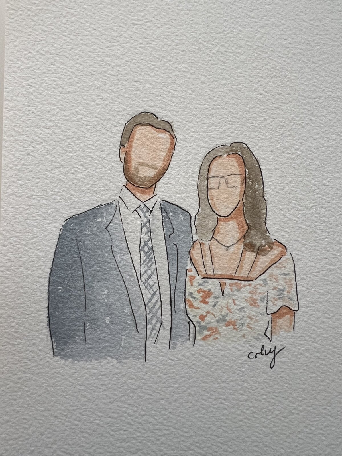 Live Wedding Guest Portraits Rhode Island Artist
