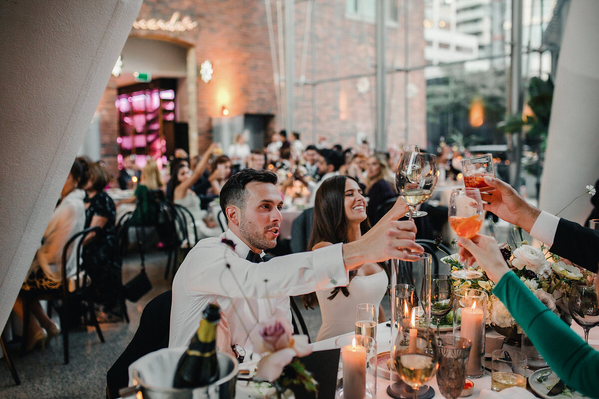 Toronto downtown urban restaurant wedding reception