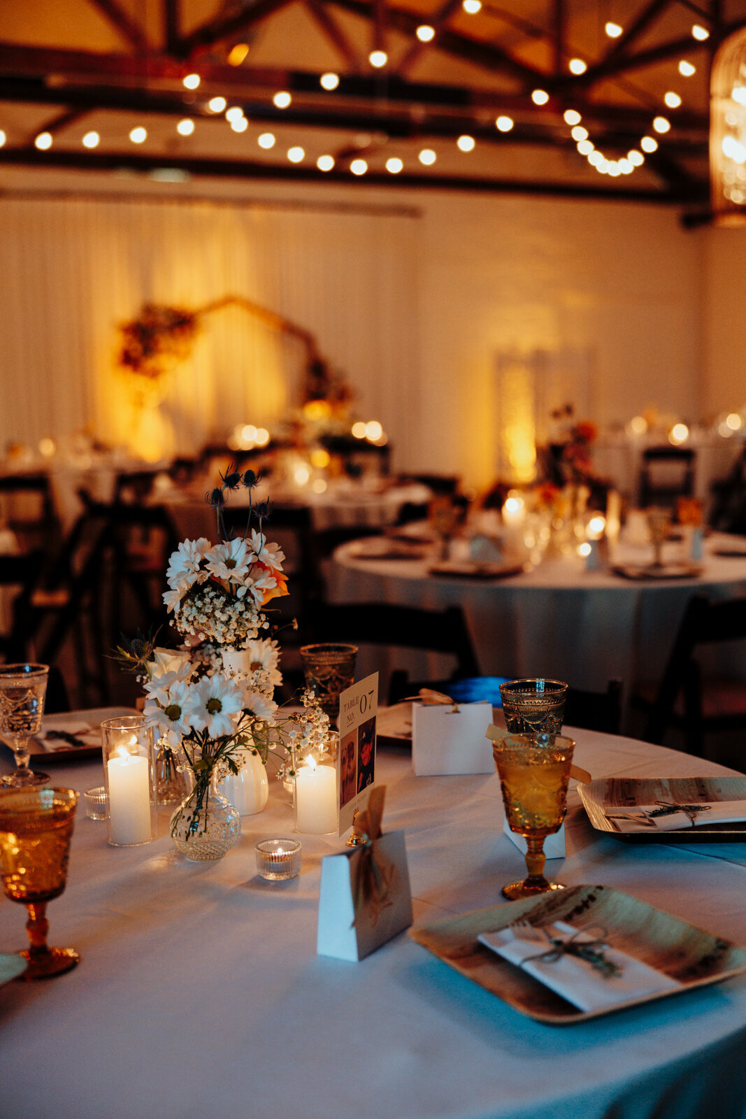 Wedding reception details at The Doyle