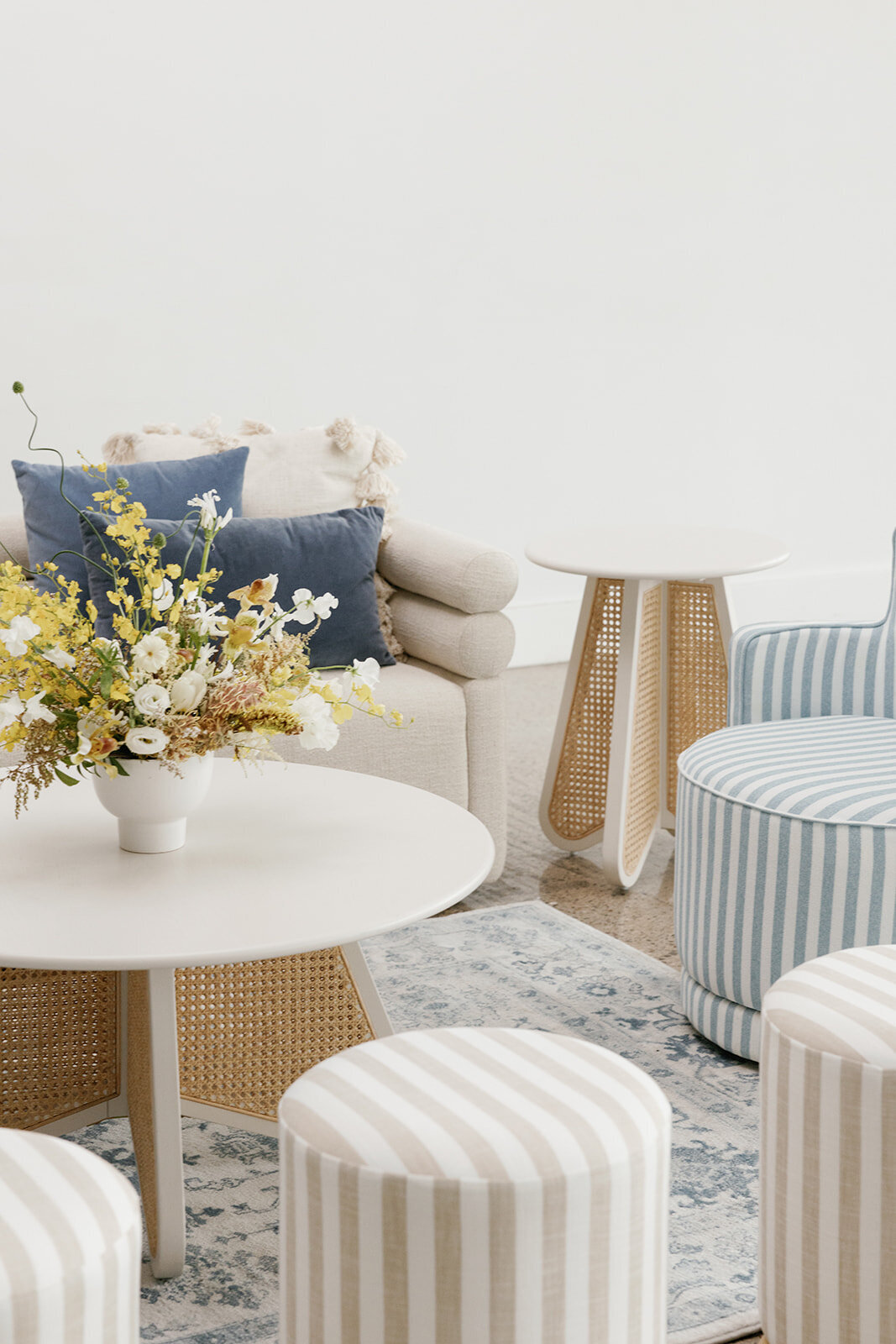 modern furinture at wedding 