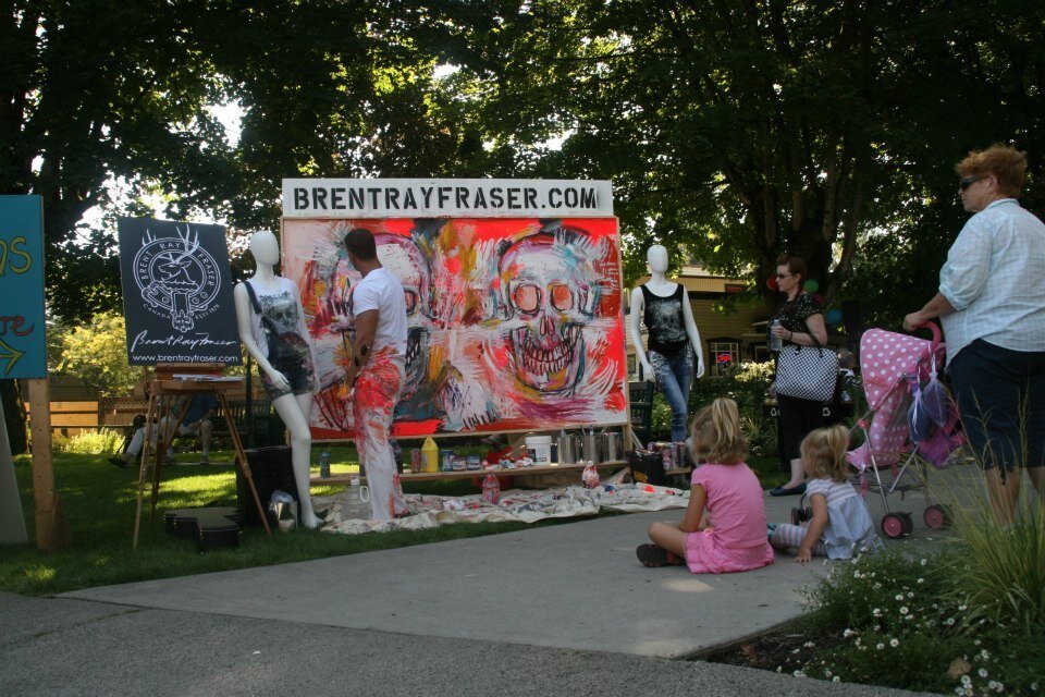 Brent Ray Fraser Cranberry Festival Live Skull Painting 2012_07