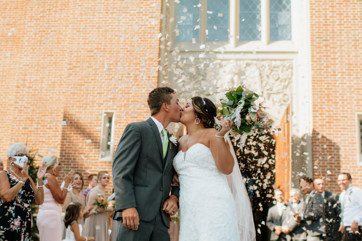 Bride and groom outdoor portraits South Bend