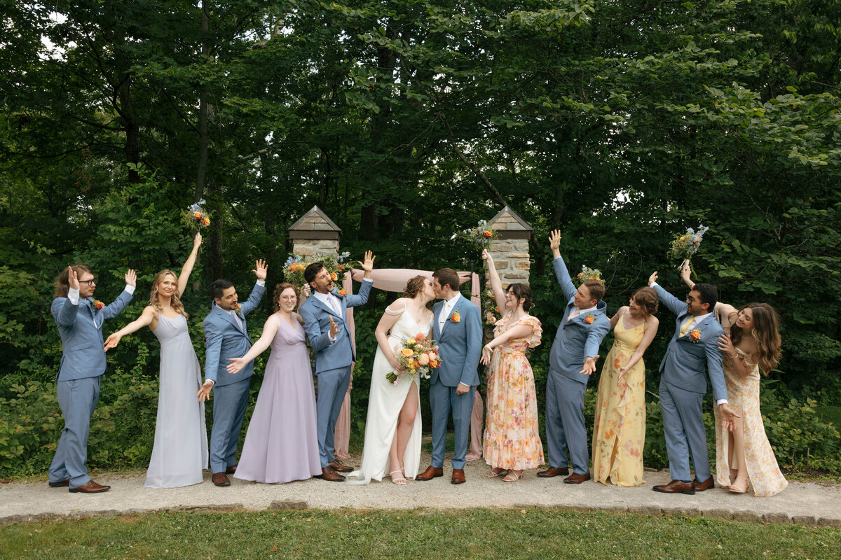 Bridal Party prompts at an outdoor wedding in Cincy, Ohio