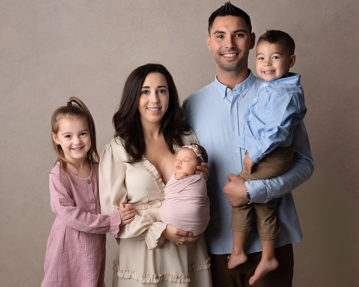 large family with newborn photograph