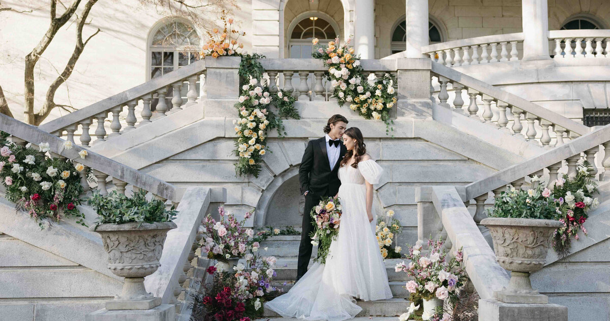Elkins-estate-philadlephia=grand-staircase-wedding-ceremony