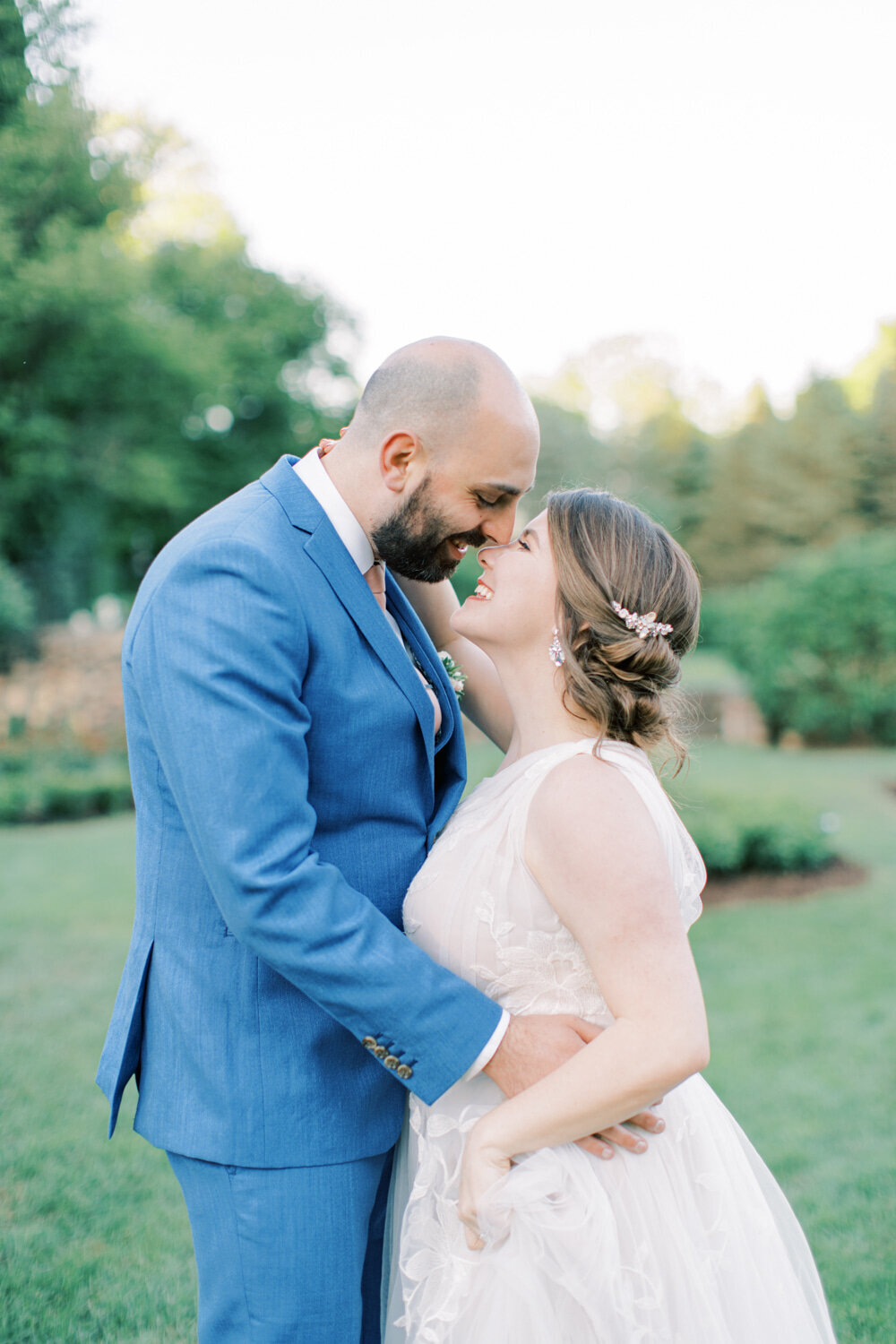 Bride and Groom about to kiss | Greencrest Manor | Jeannine Lillie Events | Wedding Photography in Pittsburgh PA | Anna Laero