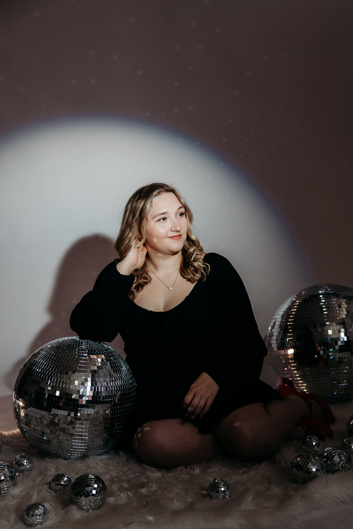 disco-ball-senior-photo
