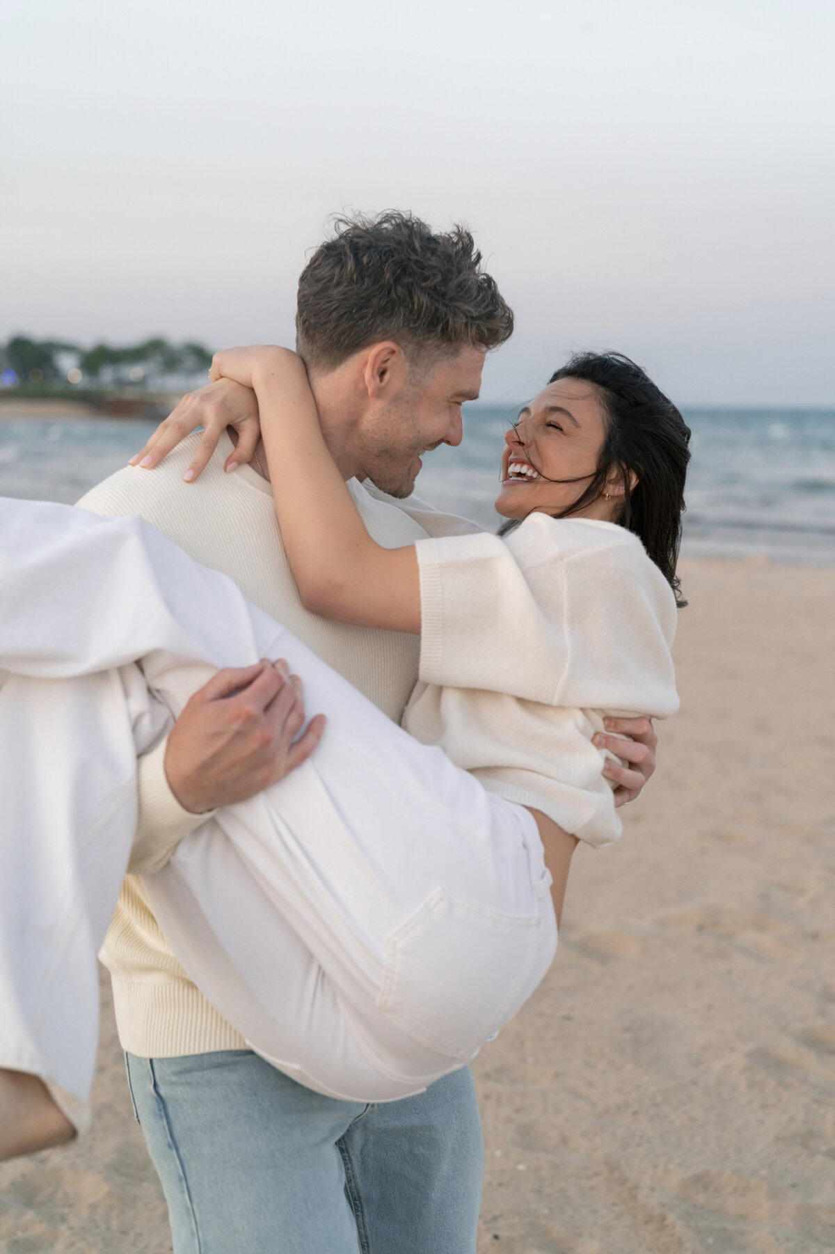 Aspen-Avenue-Chicago-Wedding-Photographer-Engagement-Session-Northwestern-University-Evanston-Prada-Puppy-Editorial-Candid-Stylist-Beach-67