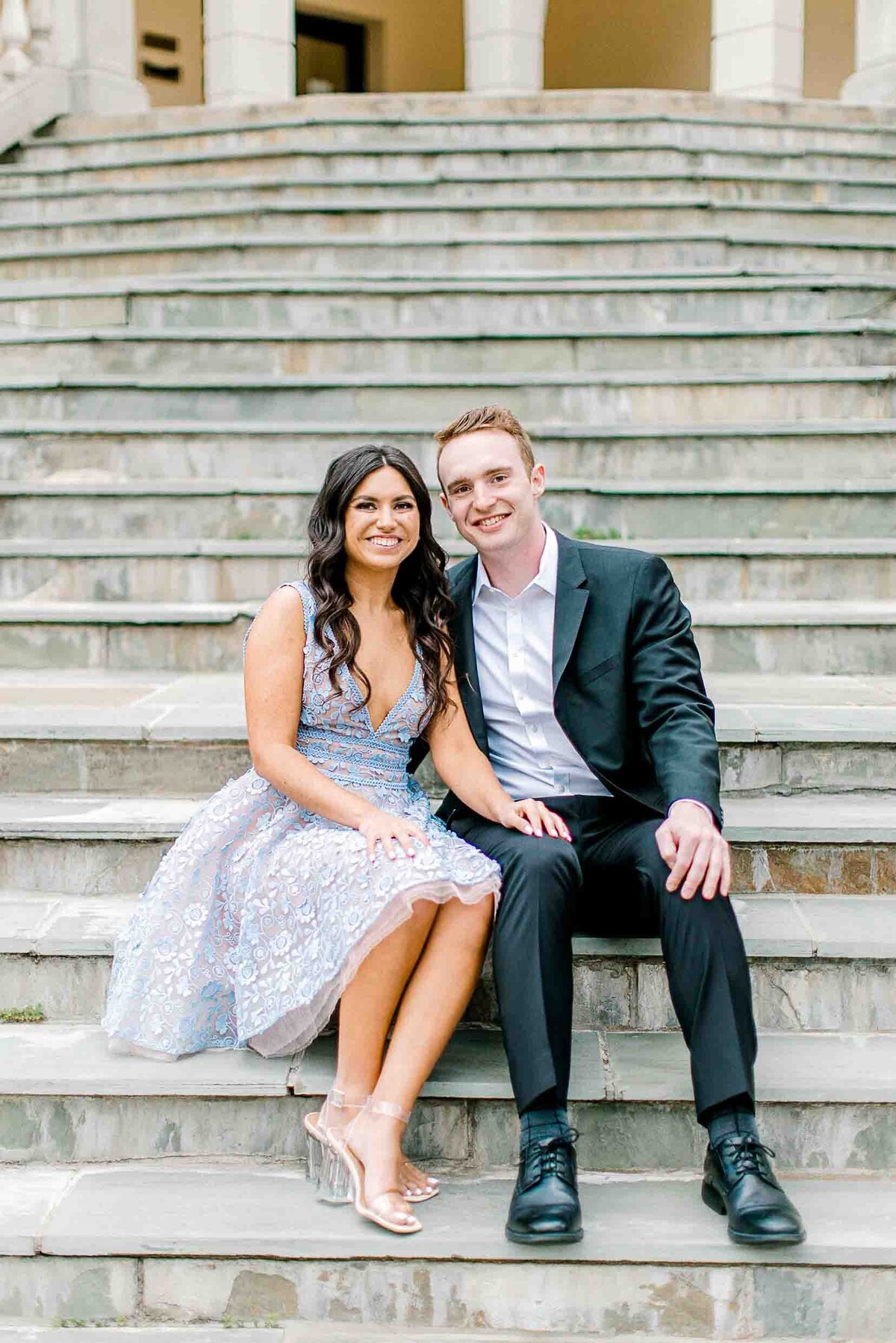 -Airlie Center in Warrenton, VA Engagement Session Stairs Photography-40
