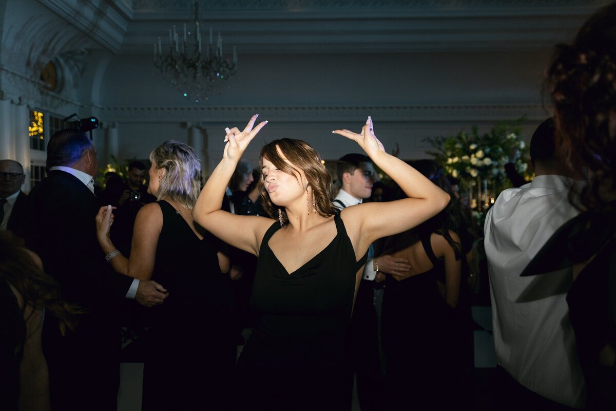 High-energy party vibes during a wedding reception at Park Chateau.

