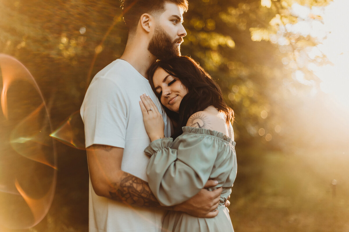 lens flair engagement session