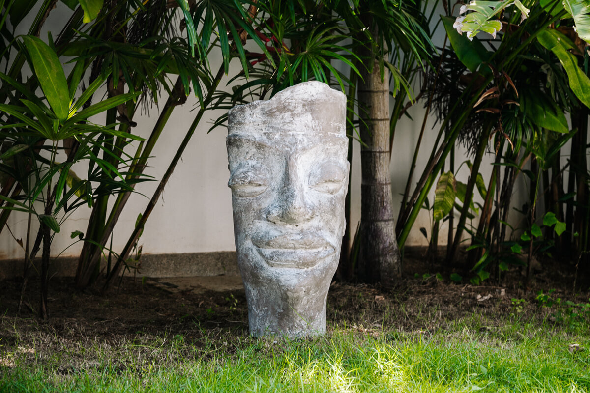 Face made out of stone in Thailand.