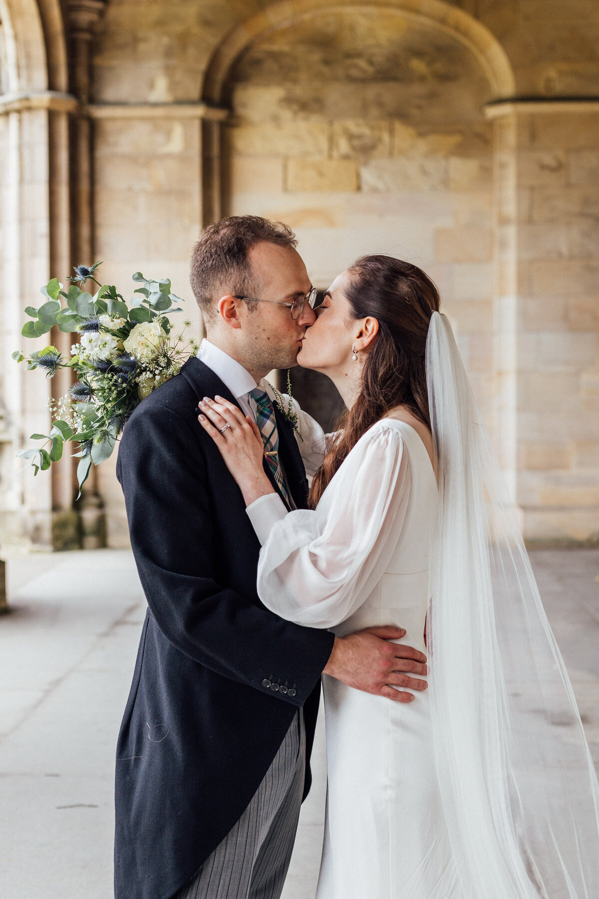 Bridal portraits at St. Salvator's Chapel in St. Andrews