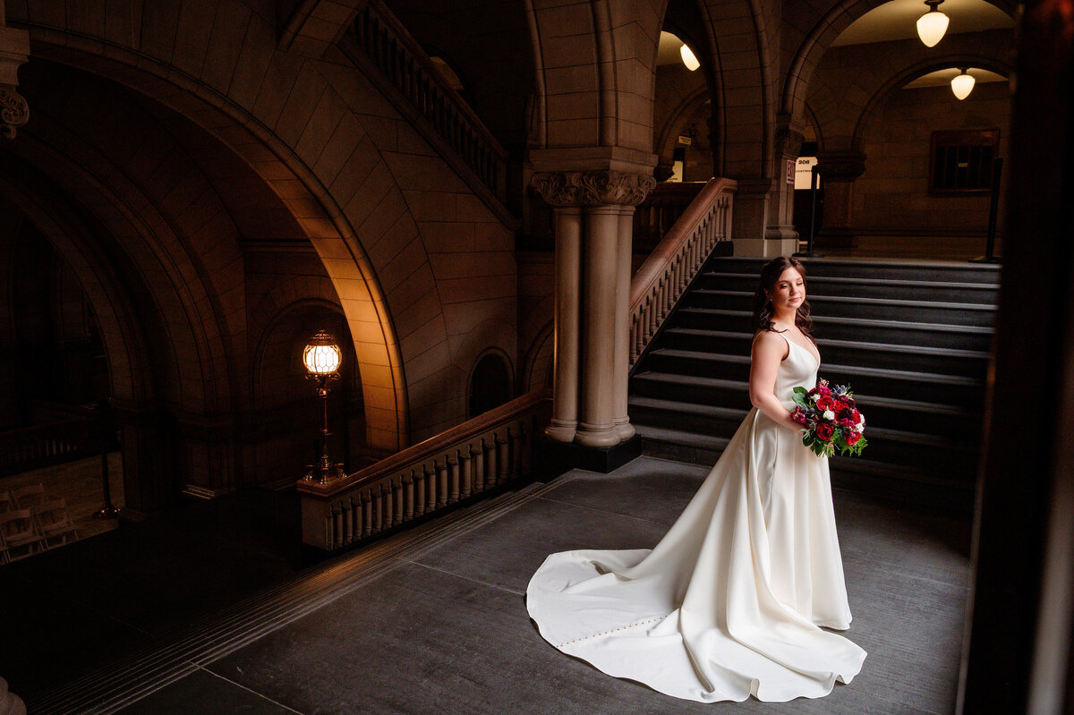wedding photo amazing allegheny county courthouse grand staircase
