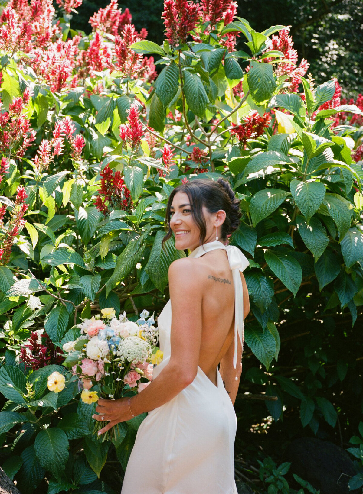 Joyful bride portrait, captured in a documentary wedding photography style — Carmel wedding photography by Kate Winters Photography
