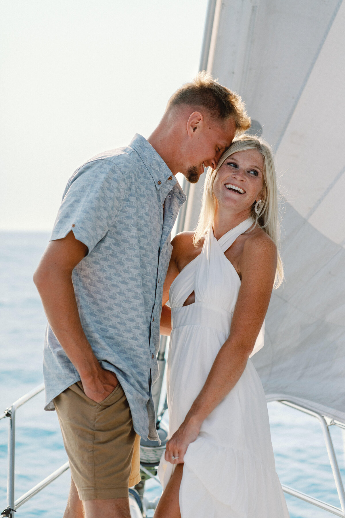 K+T Sailboat Lake Michigan Engagement Photos 7