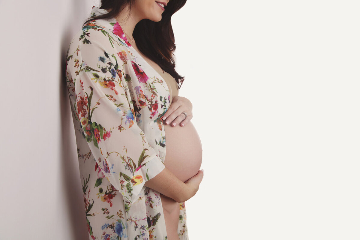 floral pregnancy robe