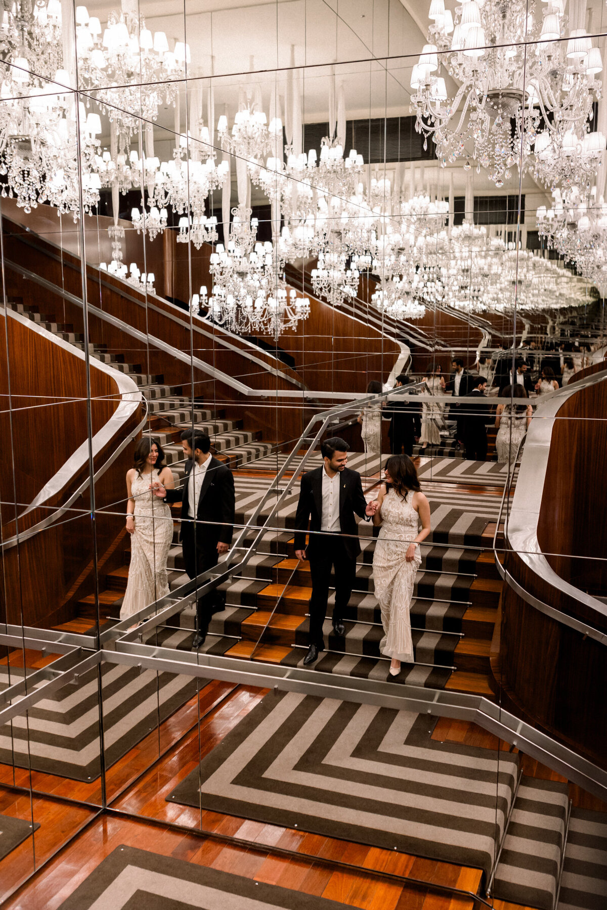 Paris Royal Monceau raffles Staircase Wedding